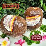Pork Bali Aroma ham BLACKPEPPER HAM lada hitam frozen whole cut half +/- 2.3 kg/pc (price/kg)